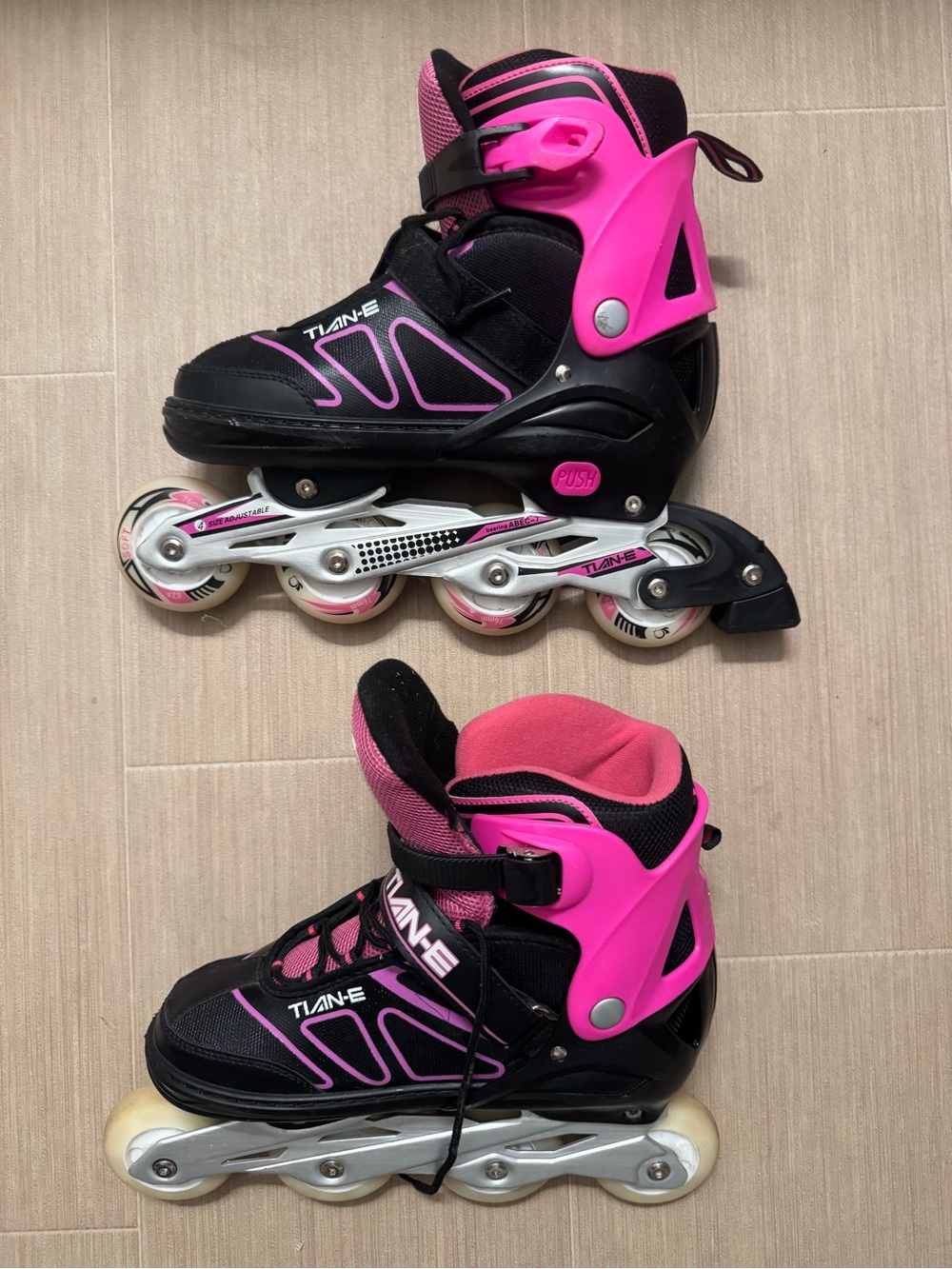 Women's Inline Skates - Black & Hot Pink